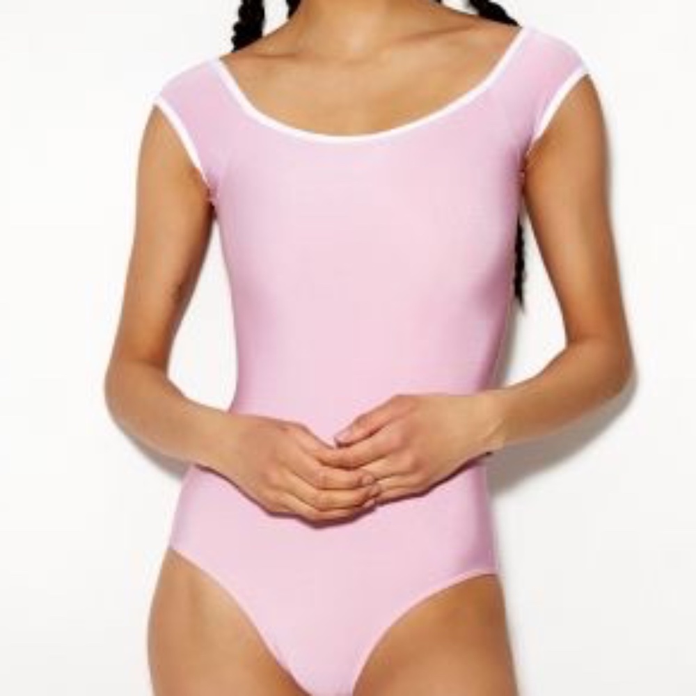 Yumiko Leotard - Wendy - Velvet trim - size small - S